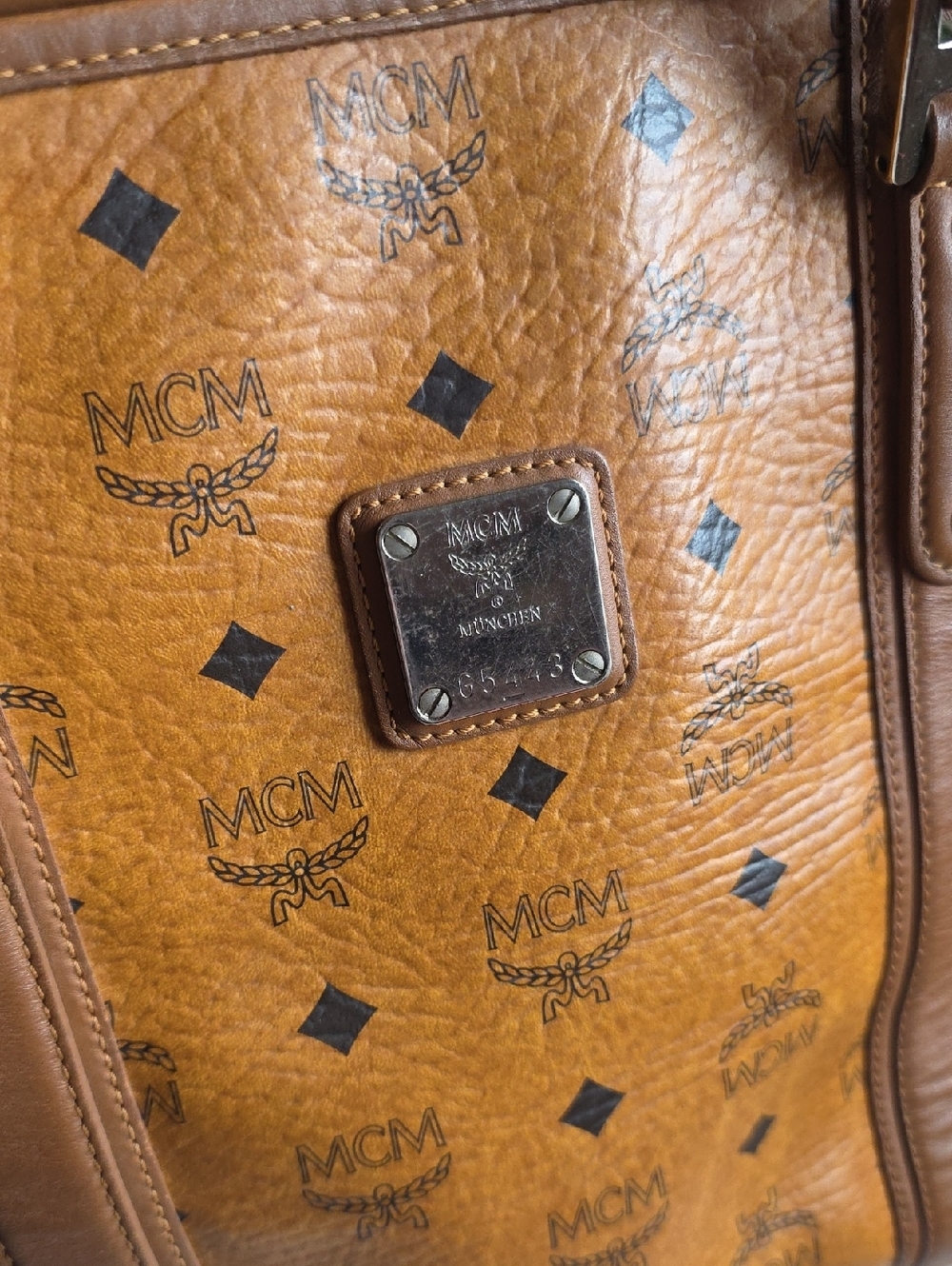 MCM Cognac Visetos Tote Bag - Picture 2 of 16